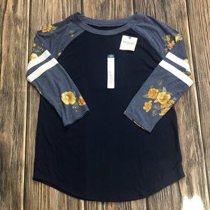 🆕Arizona 3/4 Sleeve Navy Blue Top